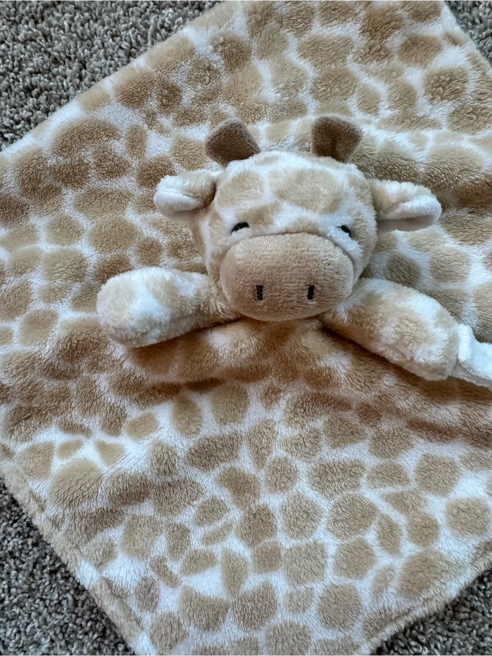Baby Lovey Security Blanket Lot Bunny Koala Giraffe Neutral Plush animal 3 Piece